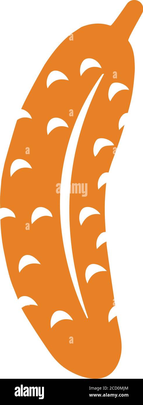 Das Gurkensymbol ist auf weißem Hintergrund isoliert. Einfache Vektordarstellung für Grafik- und Webdesign oder kommerzielle Zwecke. Stock Vektor