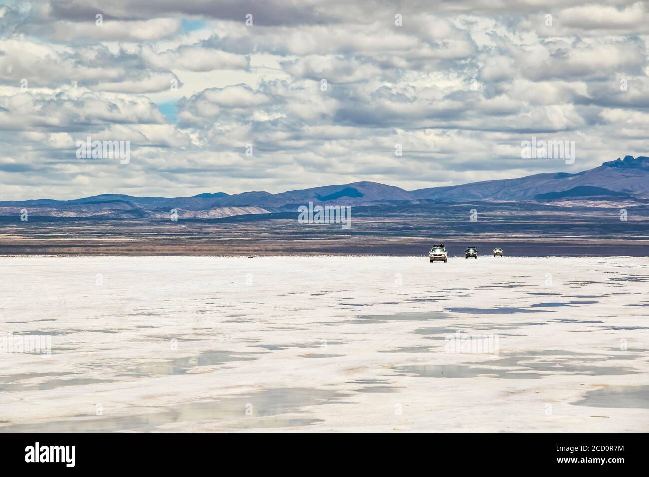 Salar de Uyuni, die größte Salzflachanlage der Welt, während der Regenzeit (Dezember-Februar); Abteilung Potosi, Bolivien Stockfoto