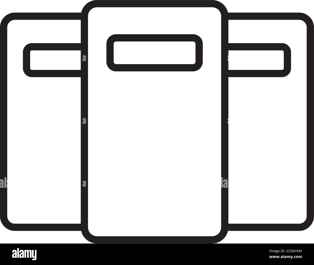 Riot Polizei Schilde Linie Stil Symbol Vektor Illustration Design Stock Vektor