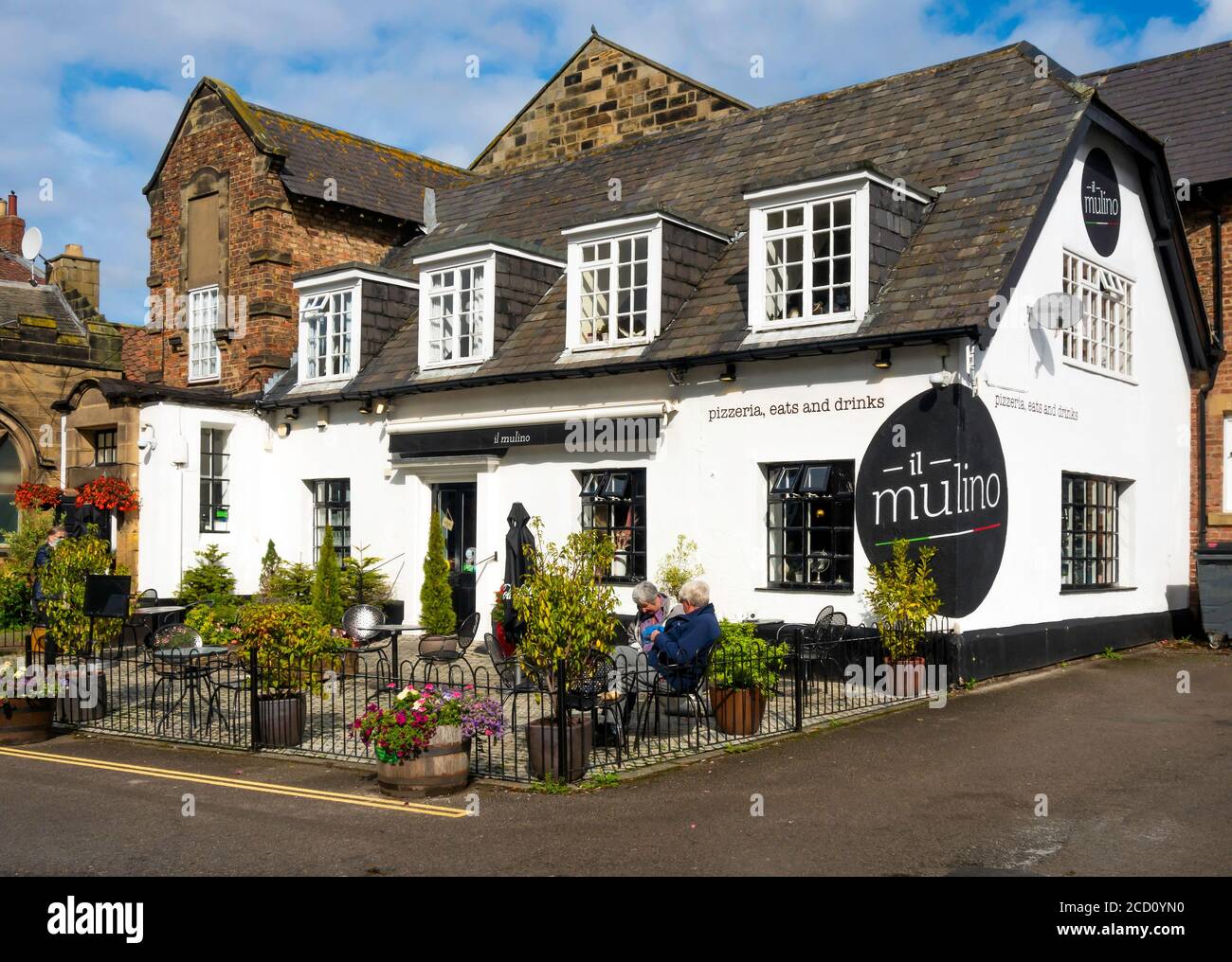 Il Mulino ein italienisches Restaurant im College Square Stokesley North Yorkshire Stockfoto