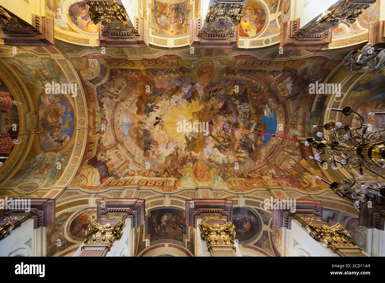 Innenraum der Kirche des Heiligen Namens Jesu; Breslau, Schlesien, Polen Stockfoto