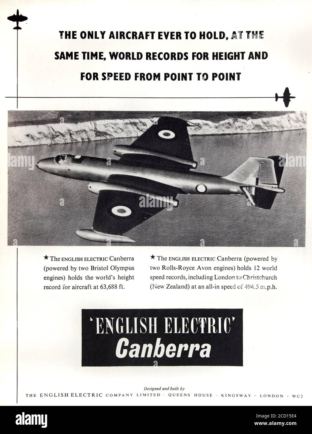 Canberra flugzeug -Fotos und -Bildmaterial in hoher Auflösung – Alamy