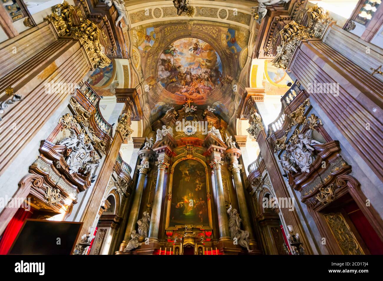 Innenraum der Kirche des Heiligen Namens Jesu; Breslau, Schlesien, Polen Stockfoto