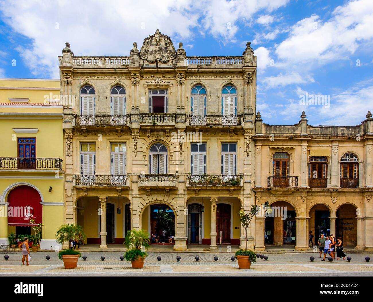 Havanna, Kuba, Juli 2019, städtische Szene am Marktplatz der Altstadt Stockfoto