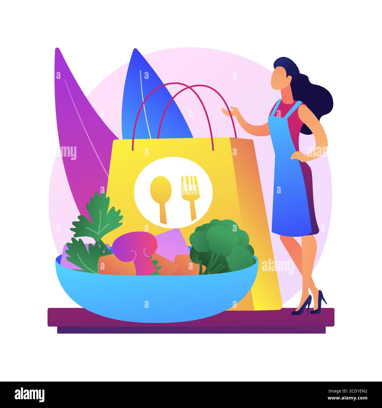 Meal prep Service abstrakte Konzept Vektor-Illustration. Stock Vektor