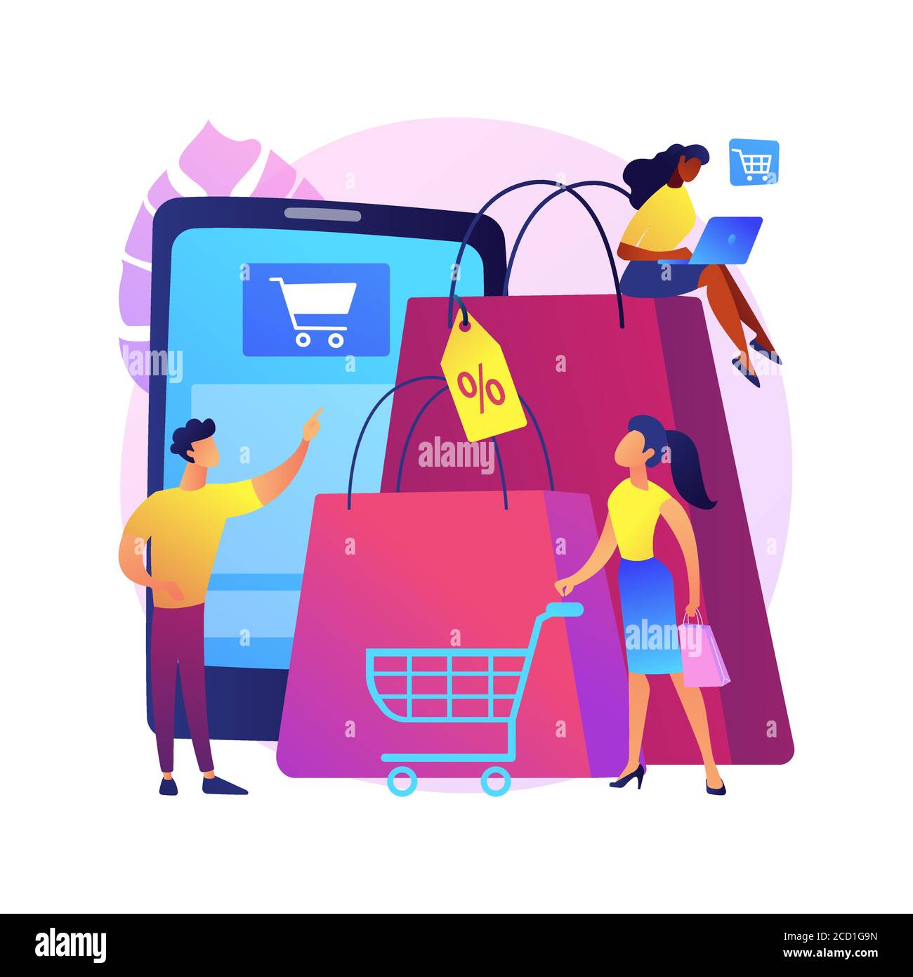 Konsumgesellschaft abstraktes Konzept Vektor Illustration. Stock Vektor