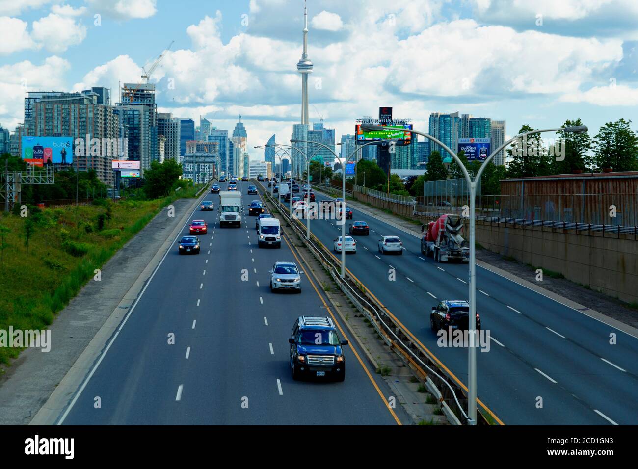 Toronto, Ontario, Kanada. Downtown Gardiner Expressway. Stockfoto
