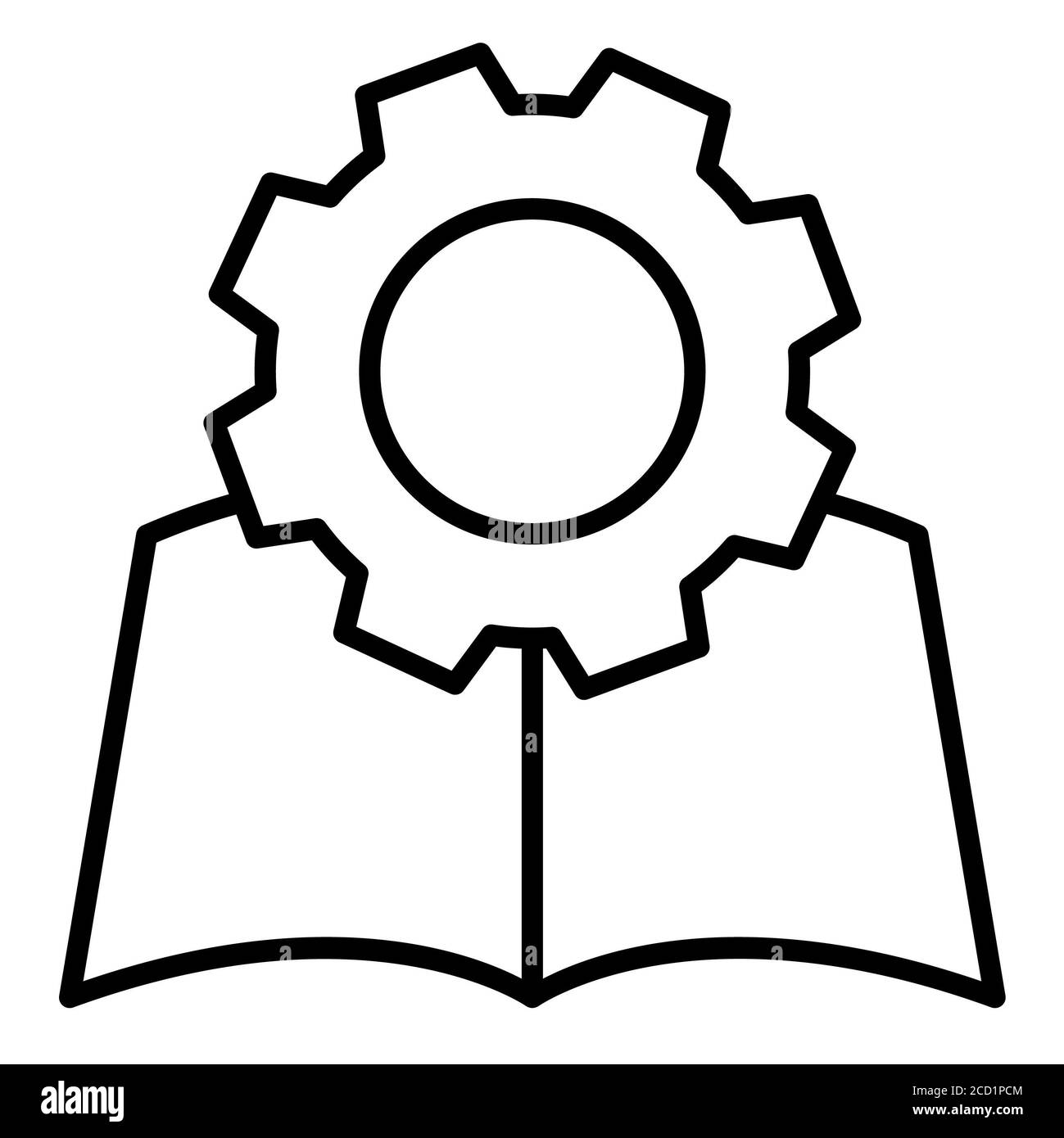 Symbol Engine Learning Data Analytics Line Stockfoto