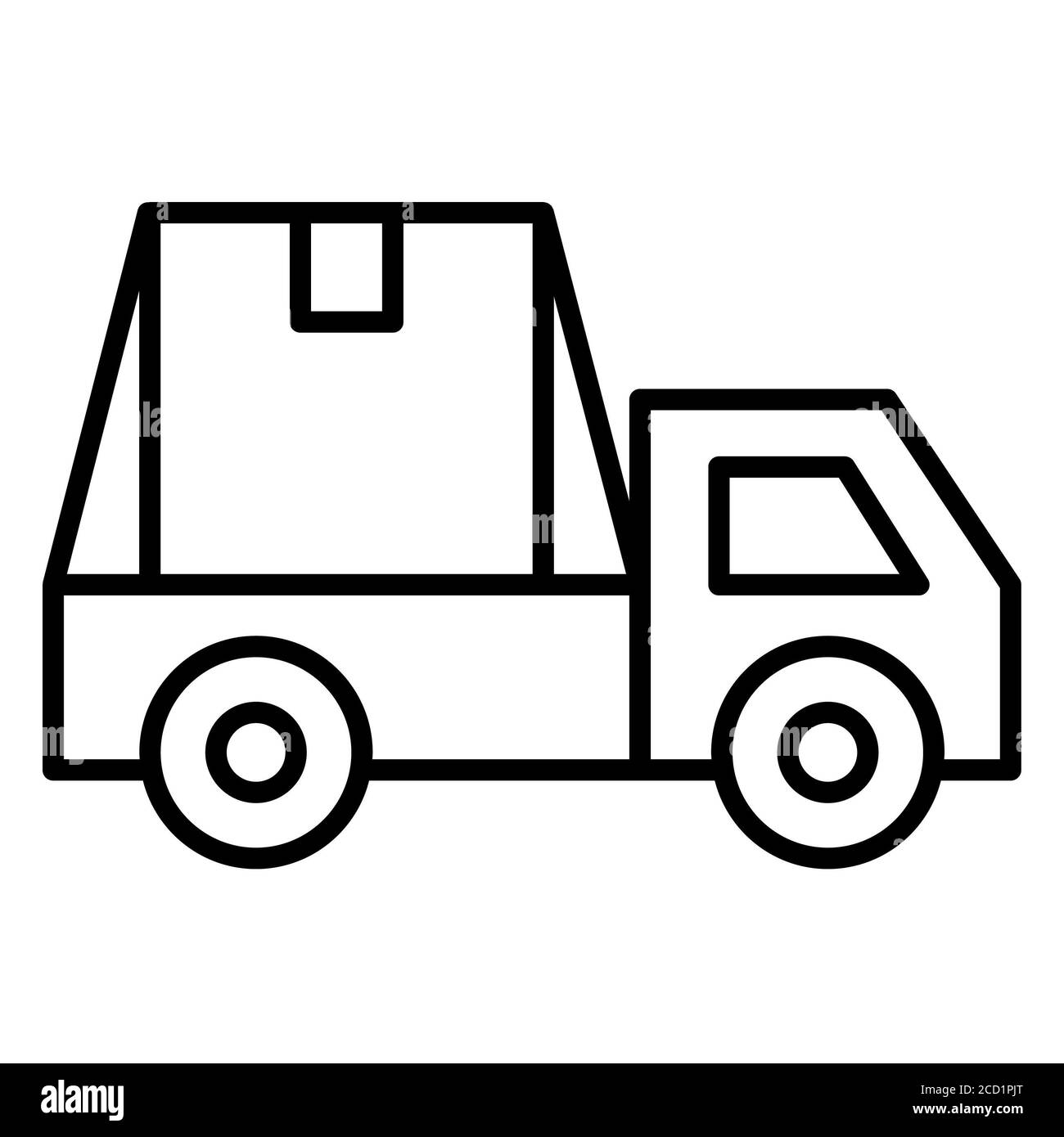 Symbole Für Lieferlinien Für Lkw-Lieferungen Stockfoto