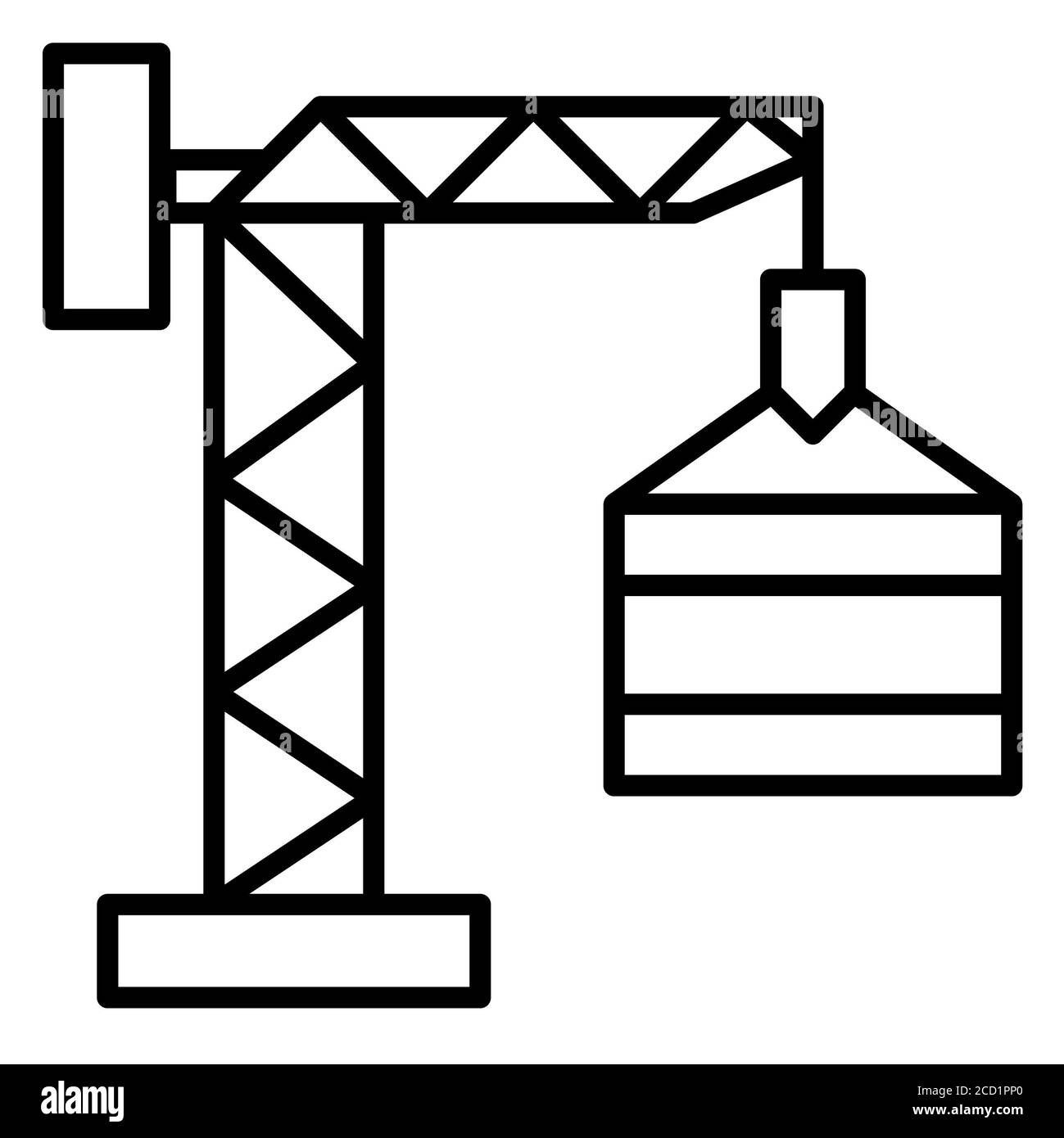 Symbol Für Den Servicebeschreibung Der Kranlast Stockfoto