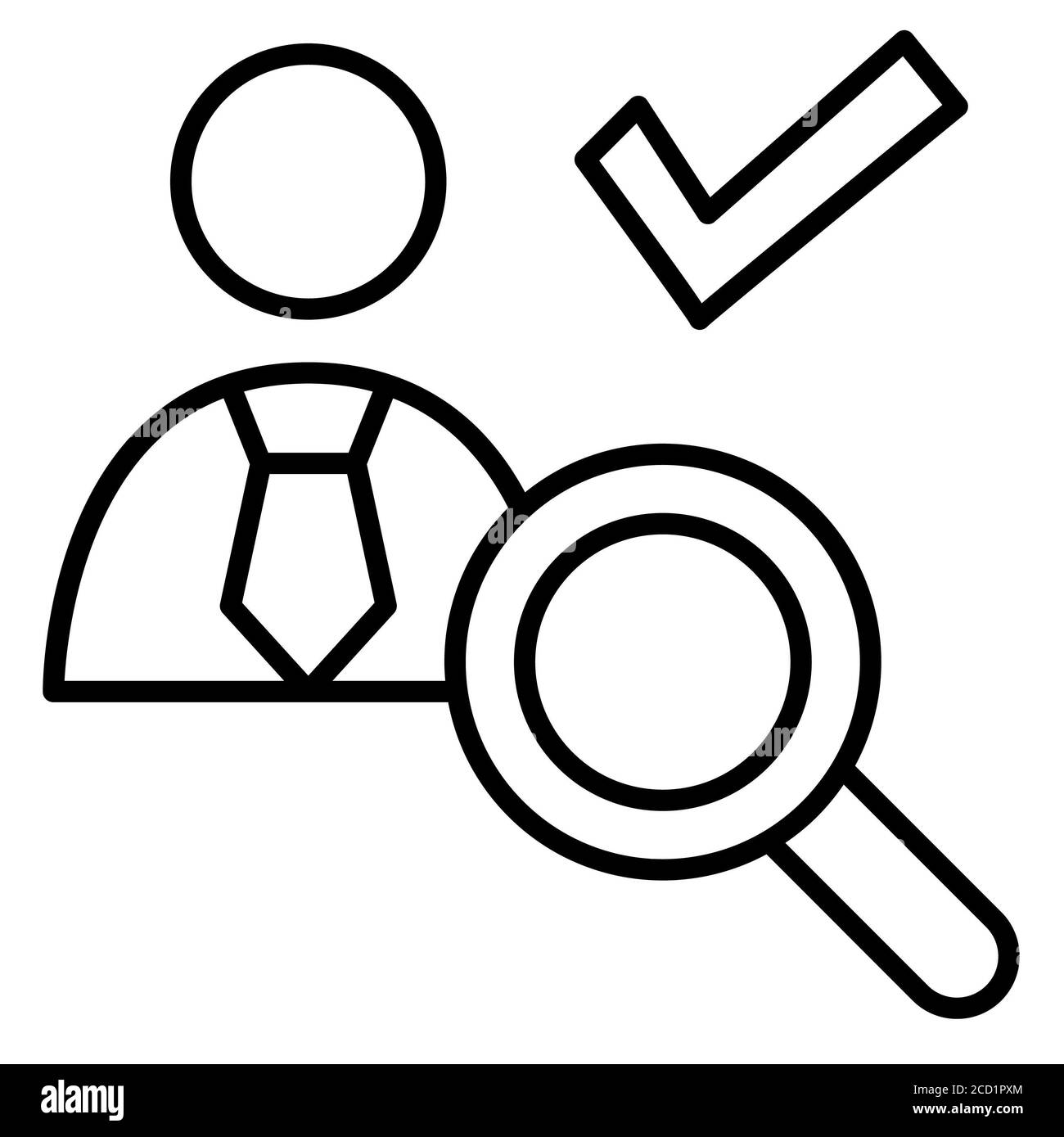 Suche nach Tutor Online Education Line Icons Stockfoto