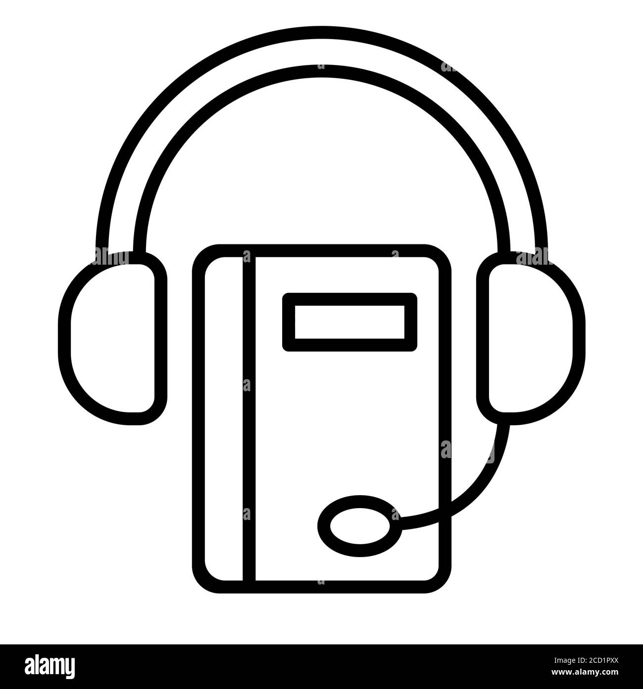 Symbole Der Audio Book Online Education Line Stockfoto