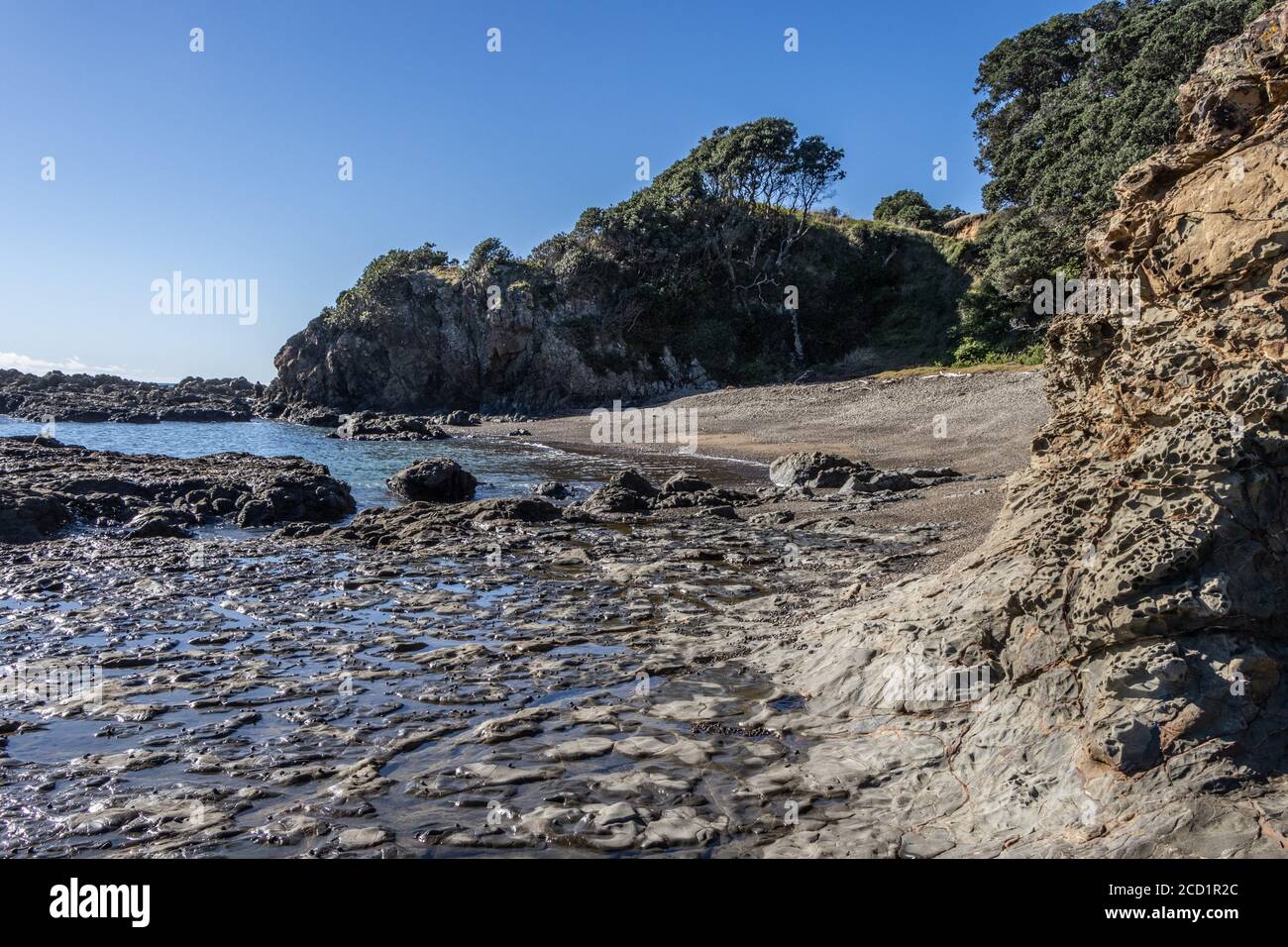 Rocky Bay an der Ostküste Neuseelands Stockfoto