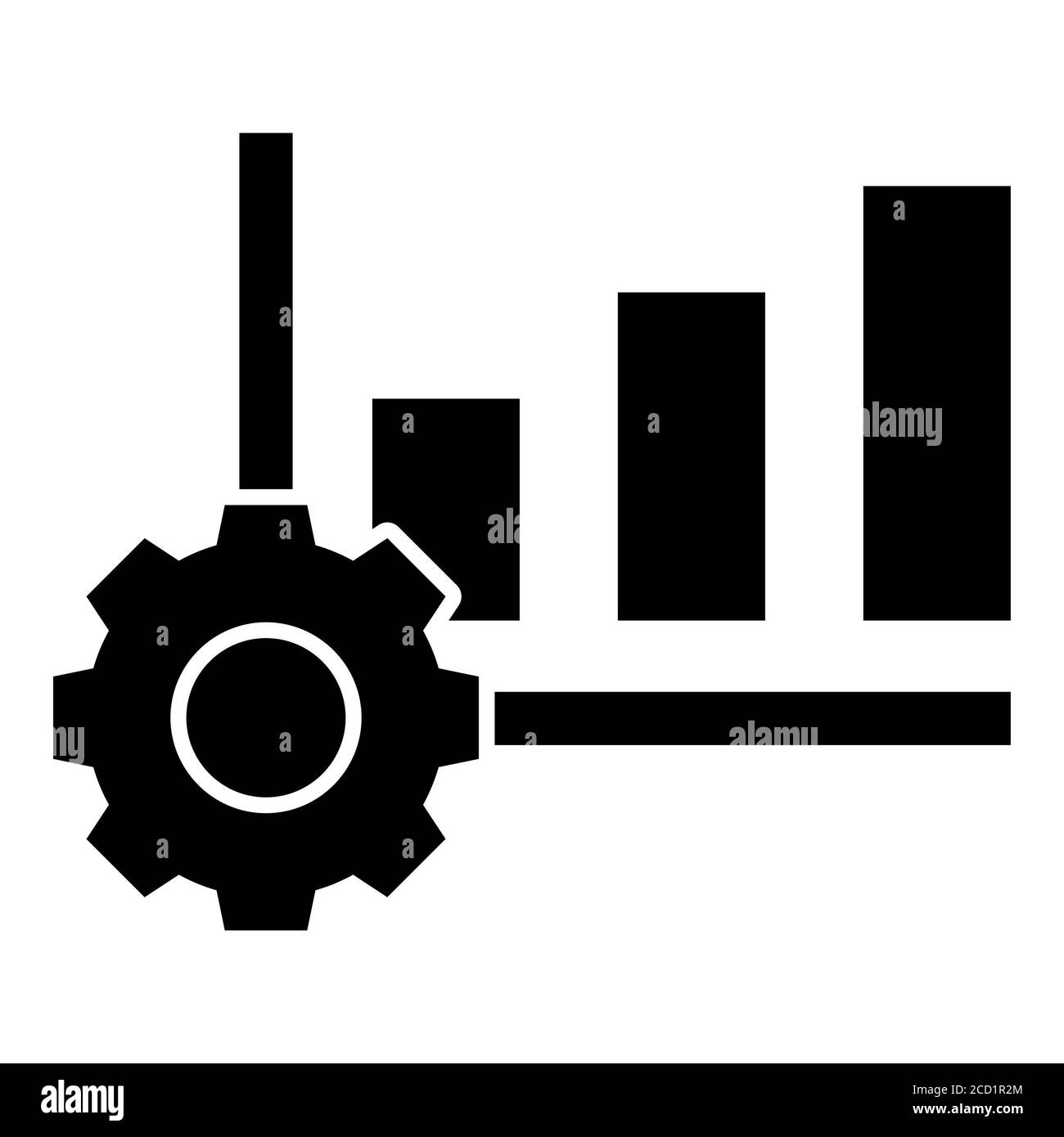 Glyph-Symbol Für Data Engine Data Analytics Stockfoto