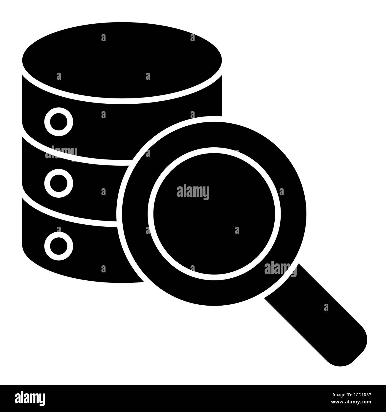 Server Analyze Data Analytics Glyph-Symbol Stockfoto