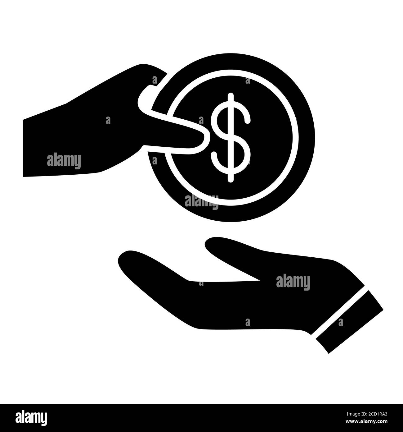 Zahlung Lieferung Service Glyph Symbol Stockfoto