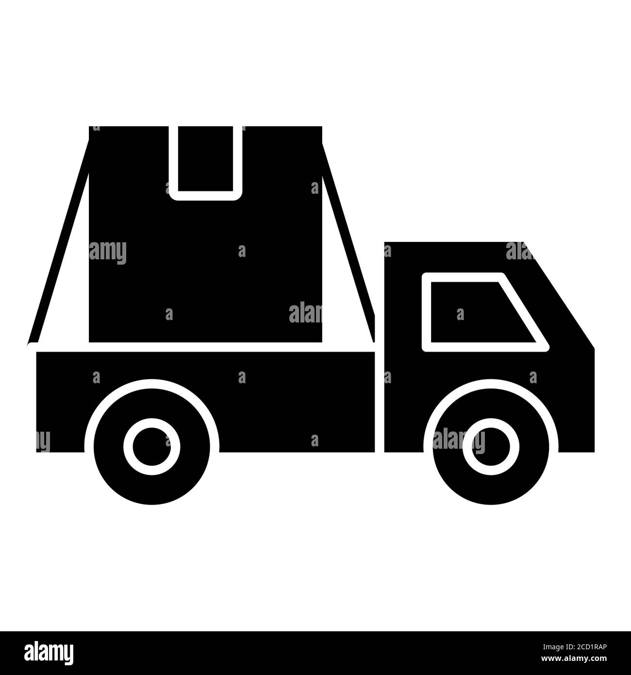 Lkw Versand Lieferservice Glyph Symbol Stockfoto