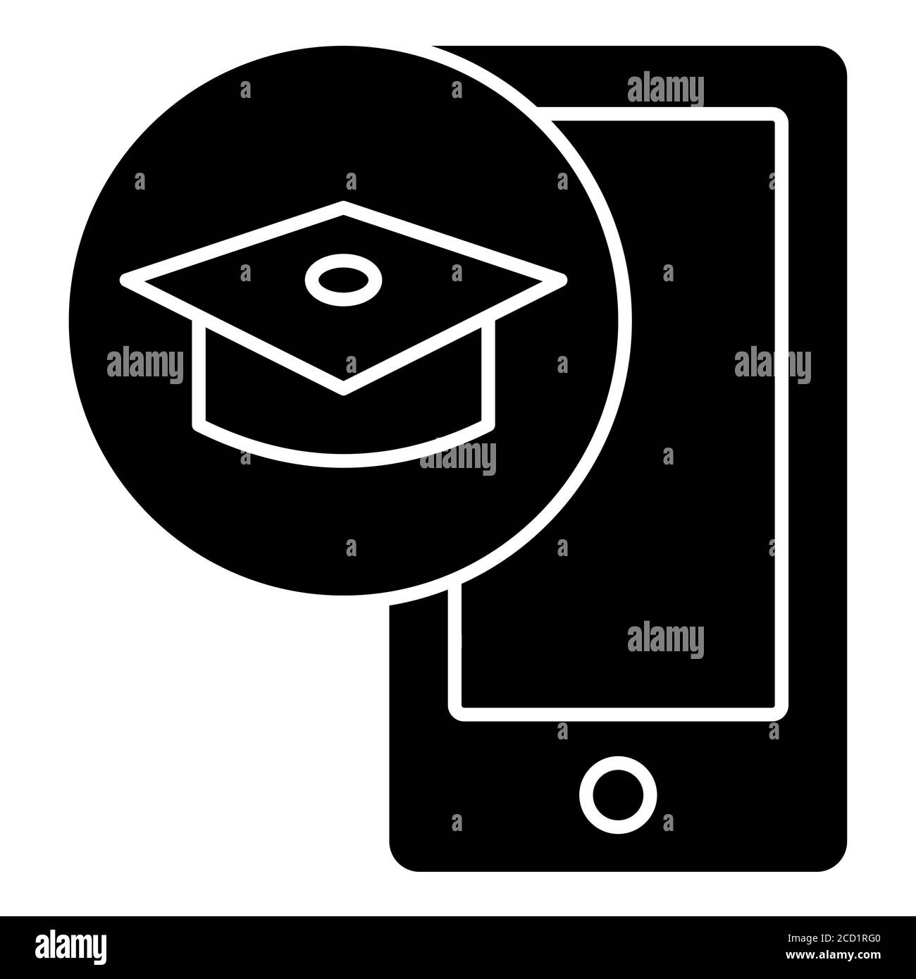Bildung App Online Bildung Glyph Symbol Stockfoto