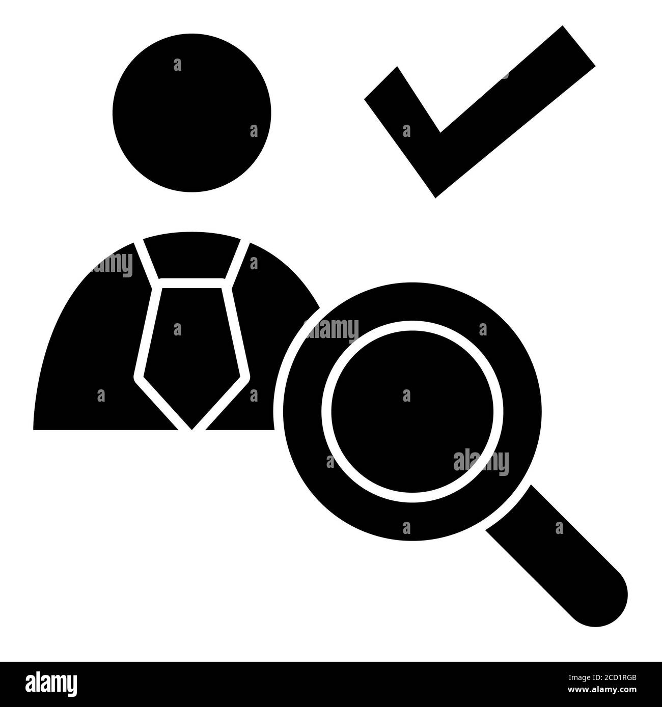 Suche nach einem Tutor Online Bildung Glyph Symbol Stockfoto