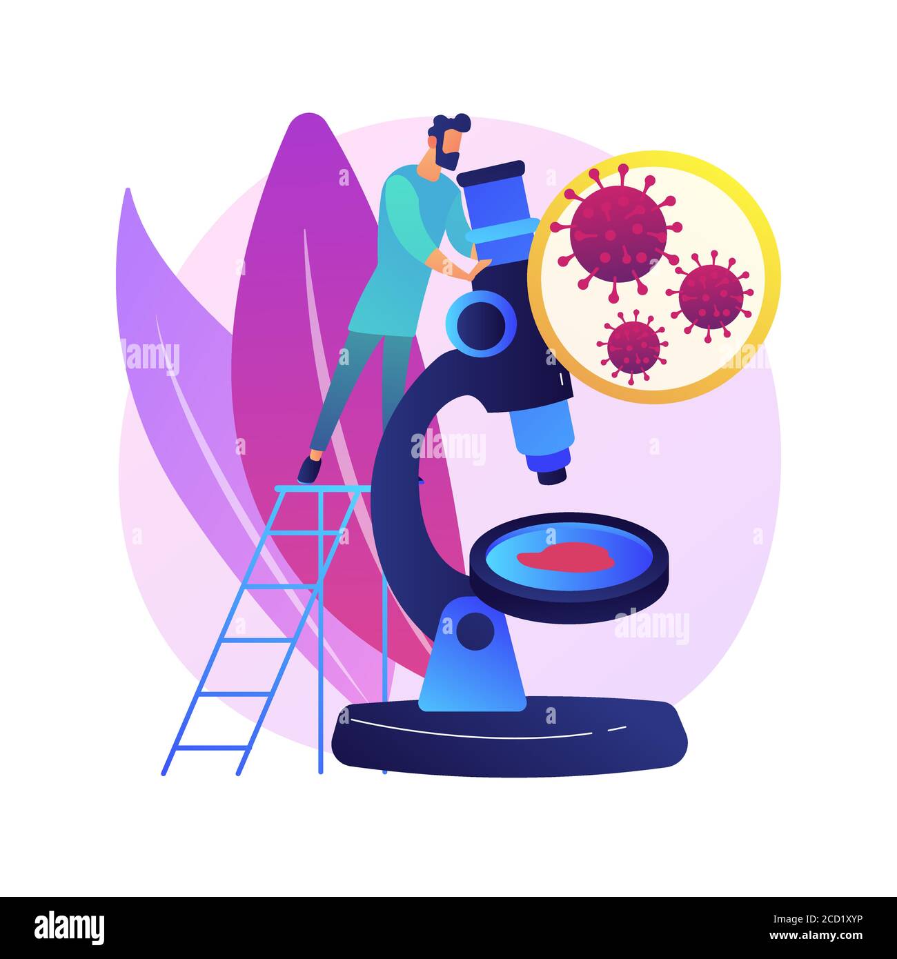 COVID-19 Abstract Concept Vector Illustration. Stock Vektor