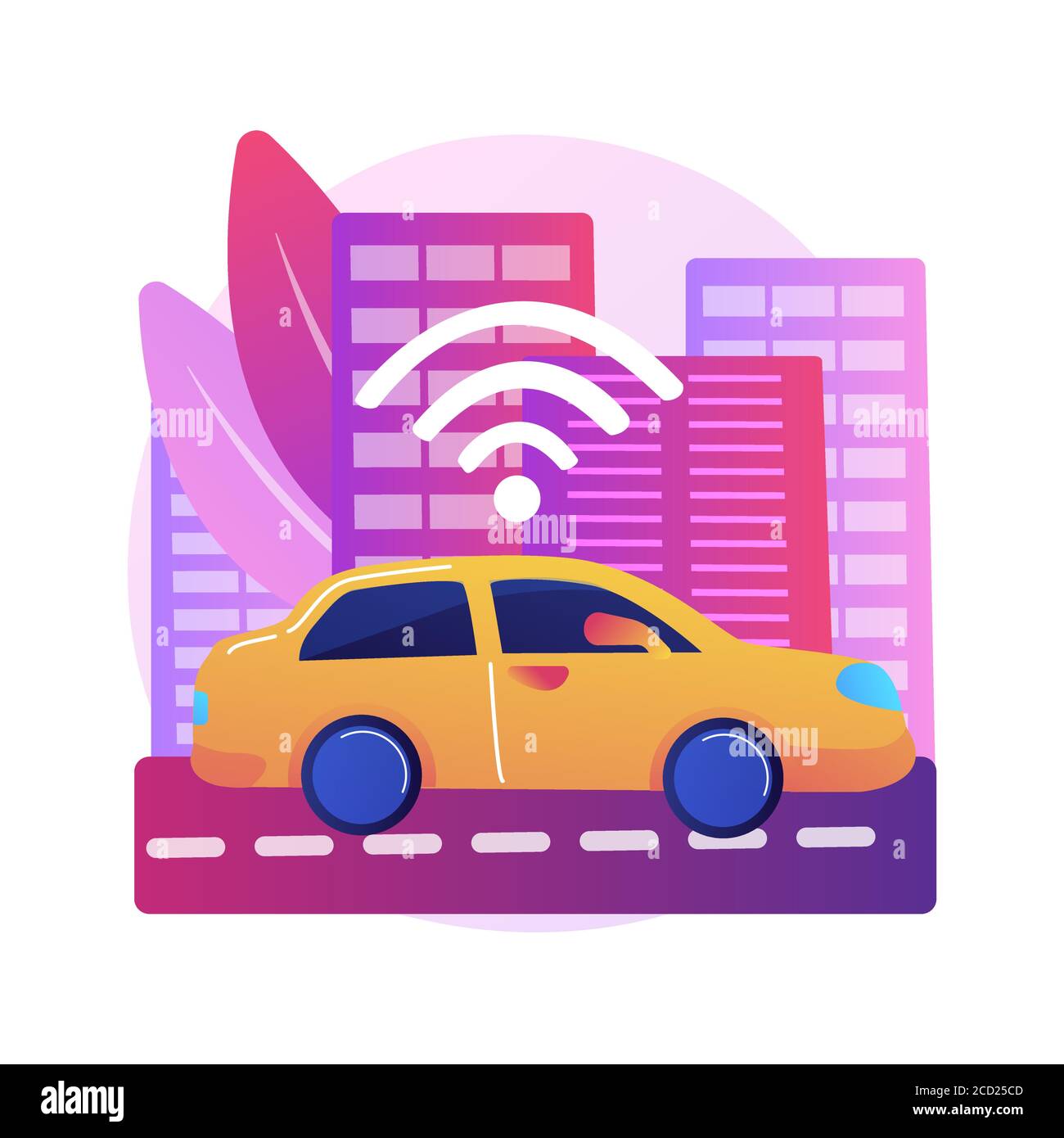 Autonomes Fahren abstrakte Konzept Vektor Illustration. Stock Vektor