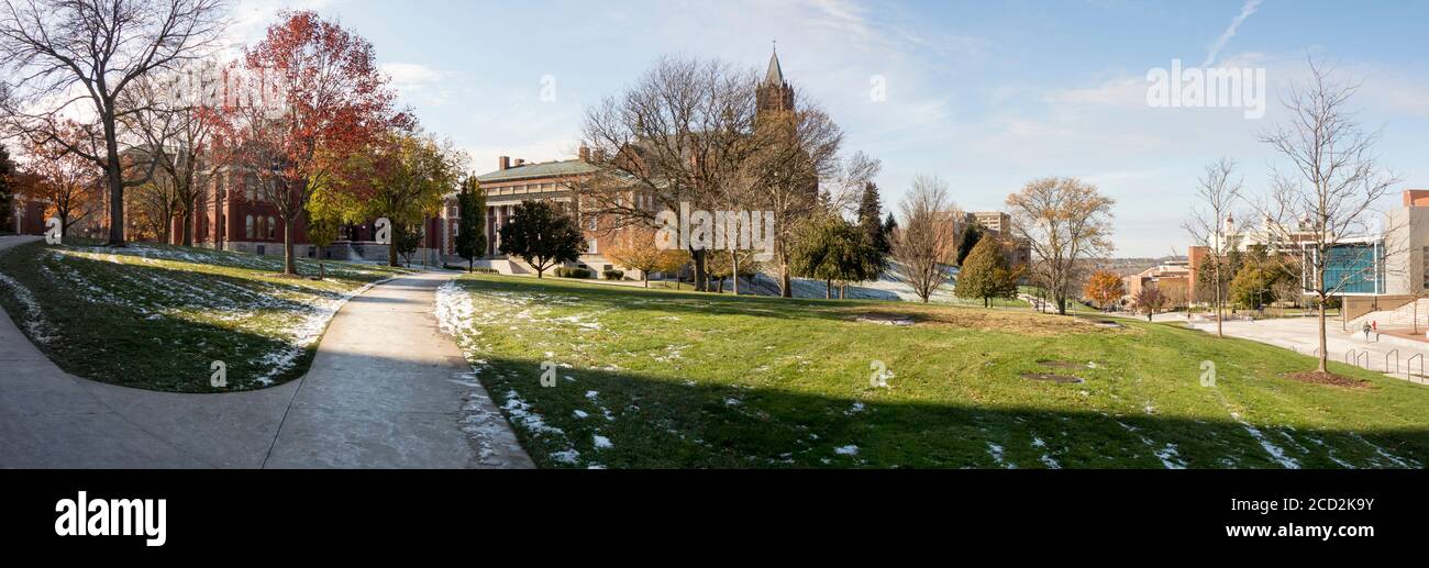 Der Campus der Syracuse University in Syracuse, New York, USA, Heimat der Syracuse Orange. Stockfoto