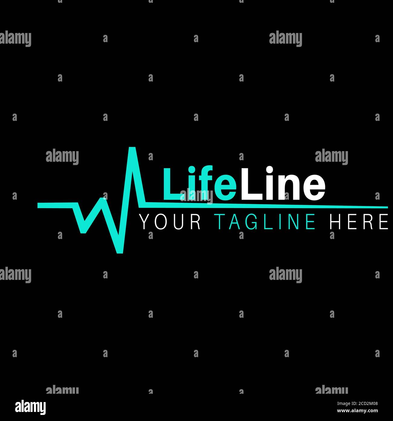 Lifeline Illustration Vektor Logo Design Gesundheitswesen und medizinische Logo. Stock Vektor