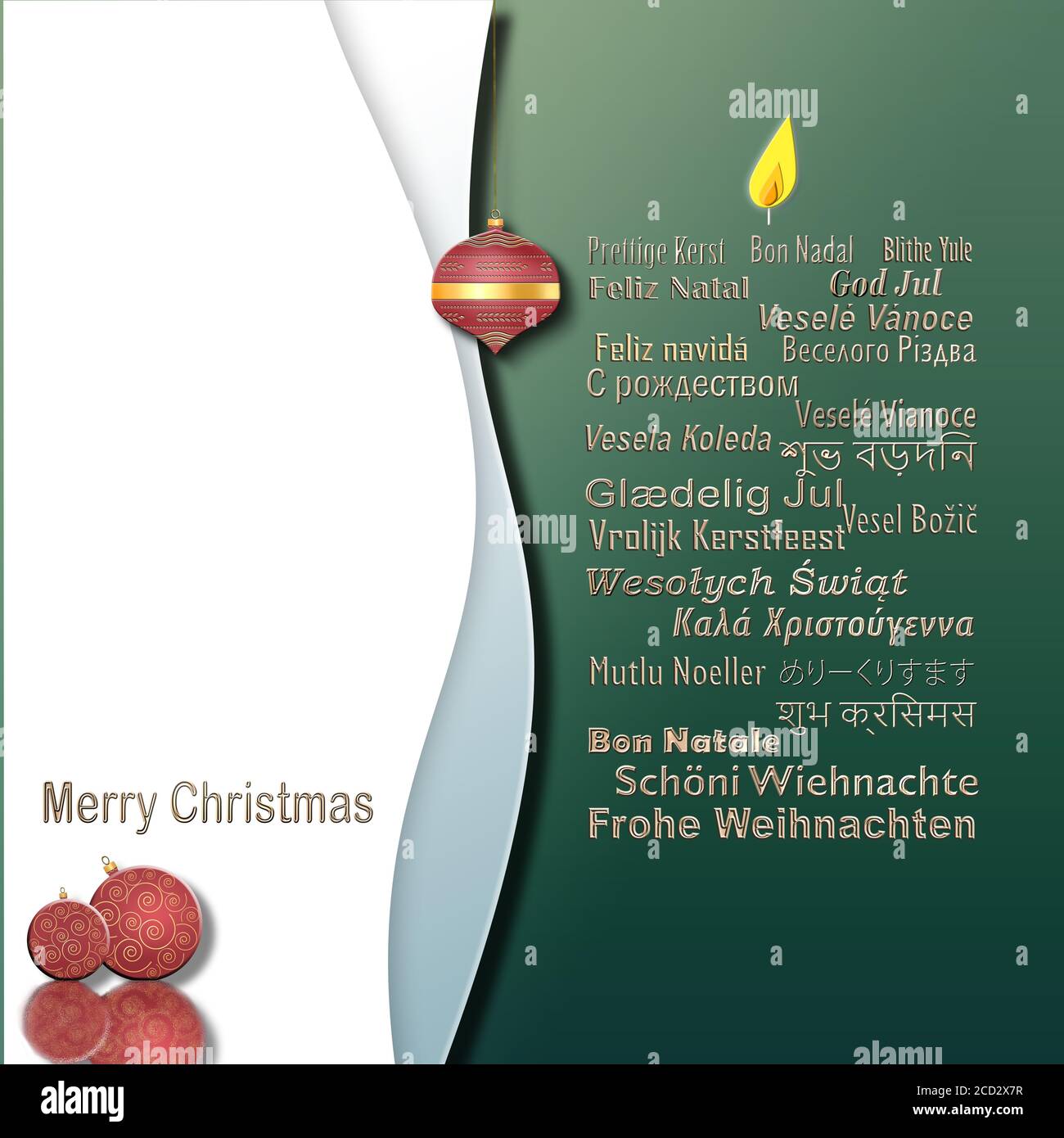 Wörter Frohe Weihnachten in verschiedenen europäischen, osteuropäischen