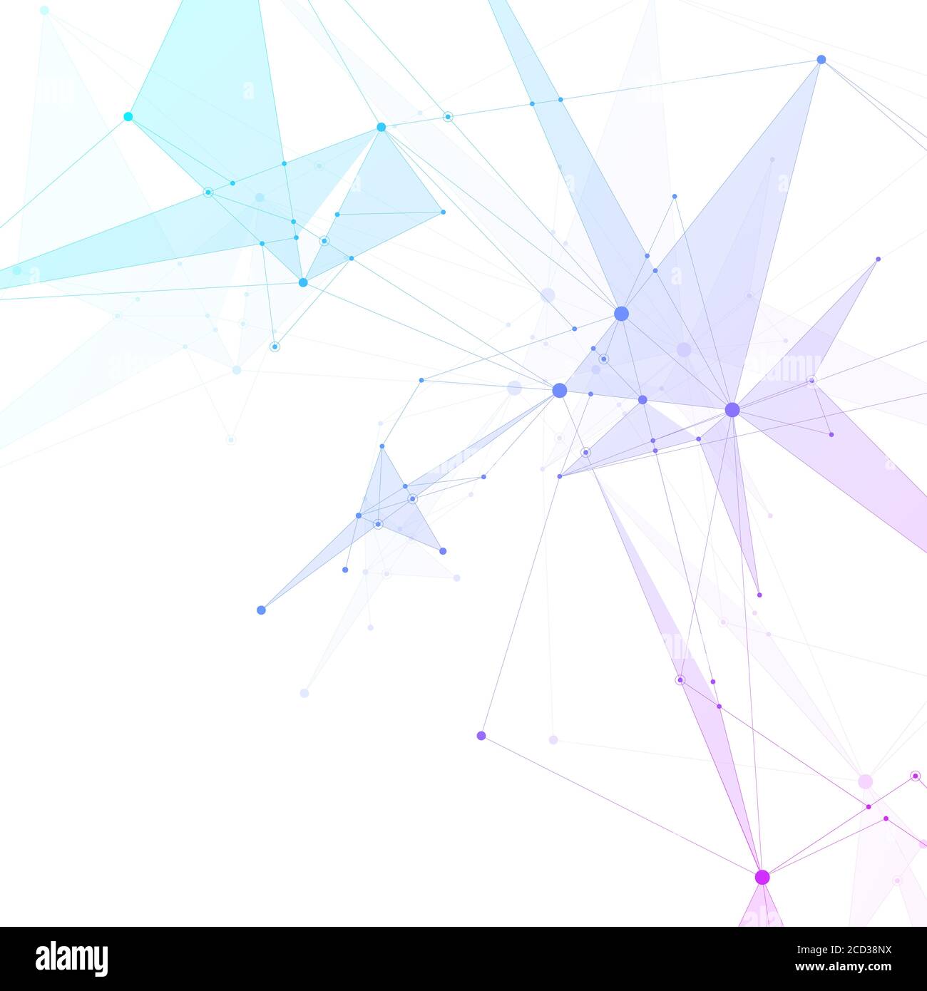 Abstrakter medizinischer Hintergrund. DNA-Forschung. Sechseckige Struktur Molekül und Kommunikation Hintergrund für Medizin, Wissenschaft, Technologie, Illustration. Stockfoto