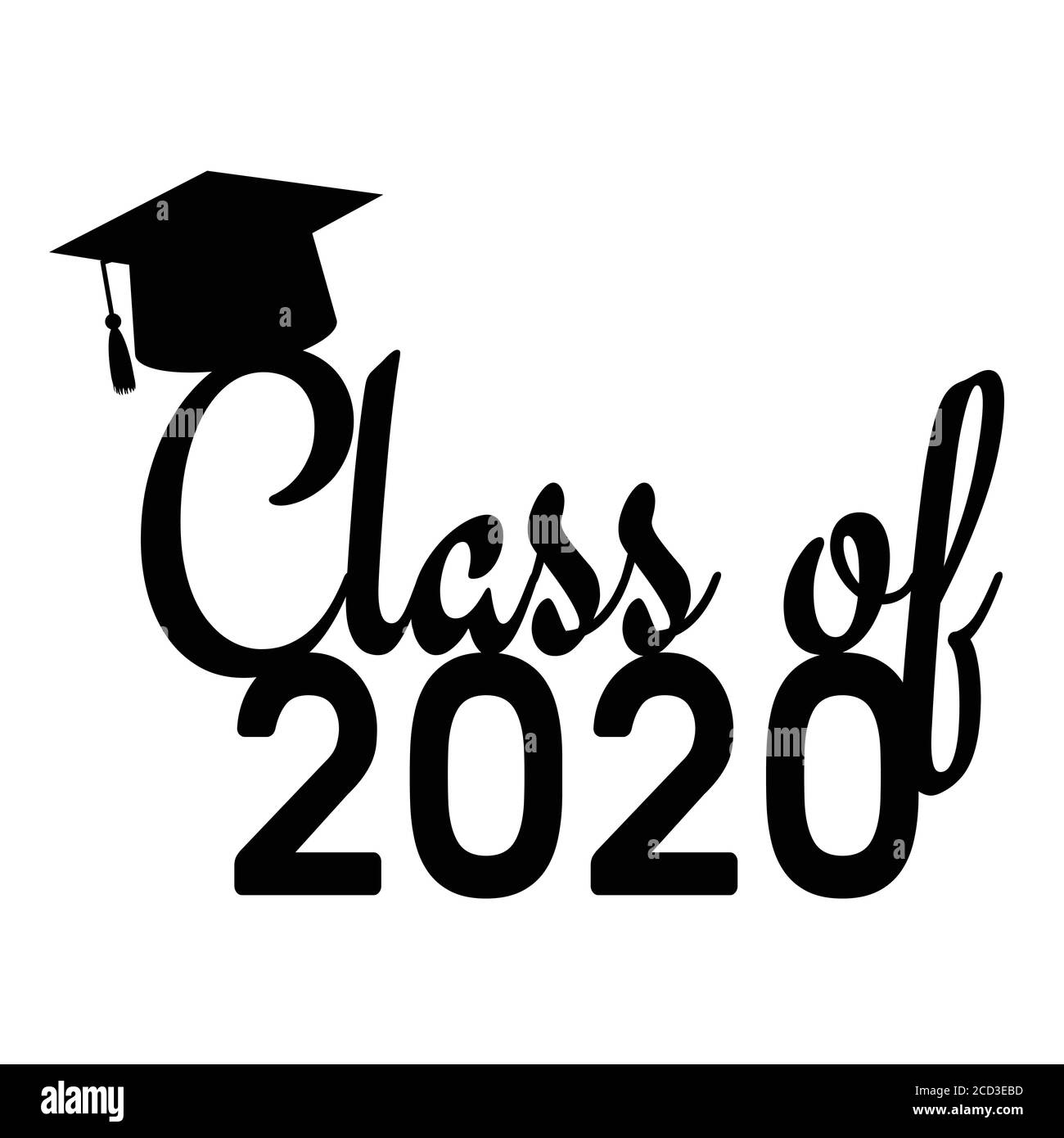 Graduate Cap, Gratulatory Illustration Für Den Abschluss Von Bildungseinrichtungen Stock Vektor