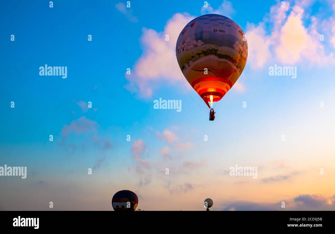 Das Heißluftballonfestival fand im August in Israel statt 2019 Stockfoto