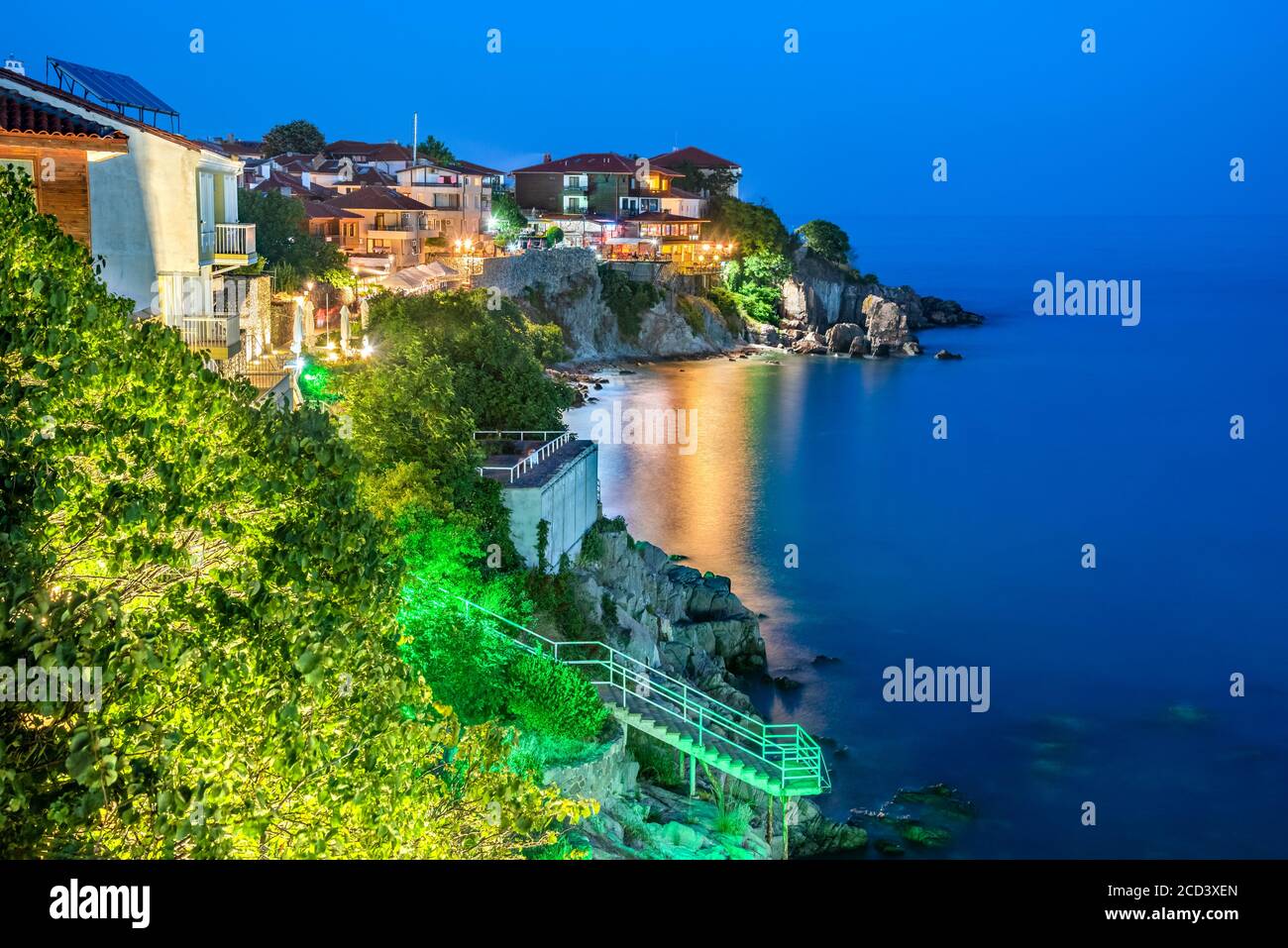 Sozopol, Bulgarien. Antike Apollonia und Schwarzes Meer, Burgas. Stockfoto