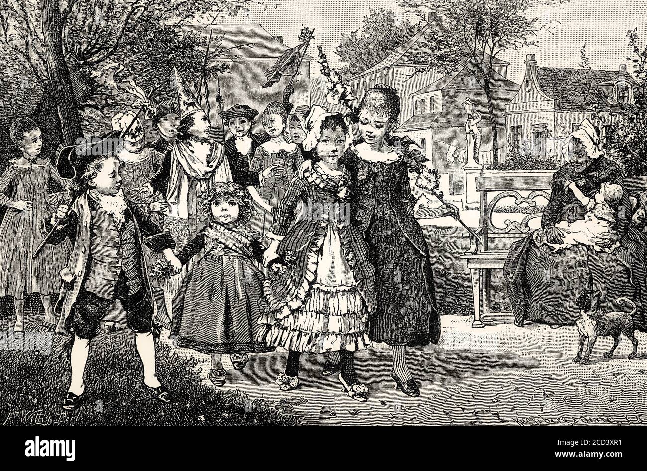 SPIELEN BEI PRIESTERN, Pfaffenspiel, Gedicht von Johann Wolfgang von Goethe Stockfoto