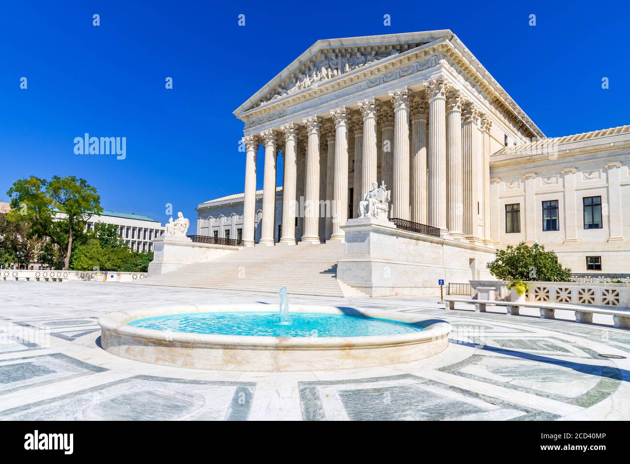 Washington, USA - Oberster Gerichtshof der Vereinigten Staaten von Amerika in Washington DC. Stockfoto