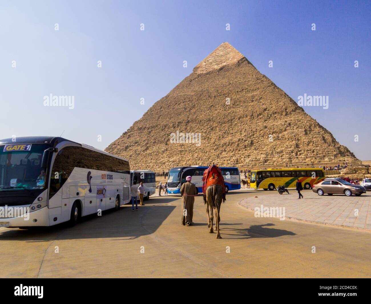 Pyramide des Chephren, Giza, Ägypten Stockfoto