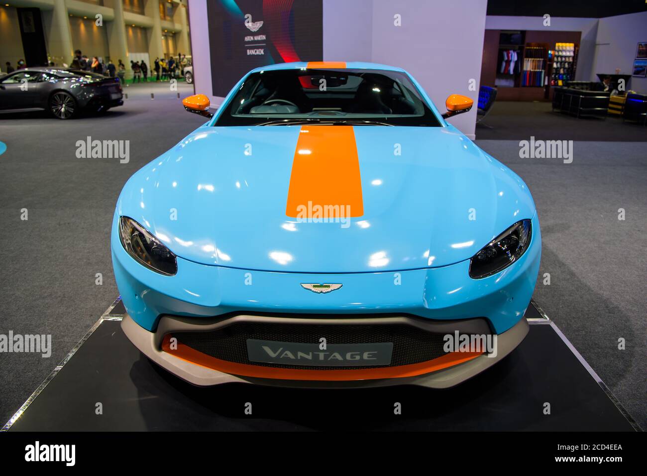 Aston Martin Vantage Auto auf der 41. BANGKOK INTERNATIONAL MOTOR SHOW 2020 am 14. Juli 2020 in Nonthaburi, Thailand ausgestellt. Stockfoto