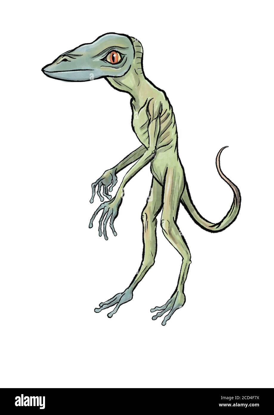 Illustration eines Reptilien-Aliens Stockfoto