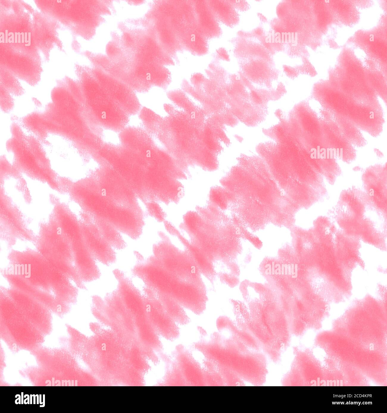 Krawatte Farbstoff Shibori Nahtloses Muster. Aquarell handbemalte rosa Zierelemente auf weißem Hintergrund. Aquarell abstrakte Textur. Print für textil Stockfoto