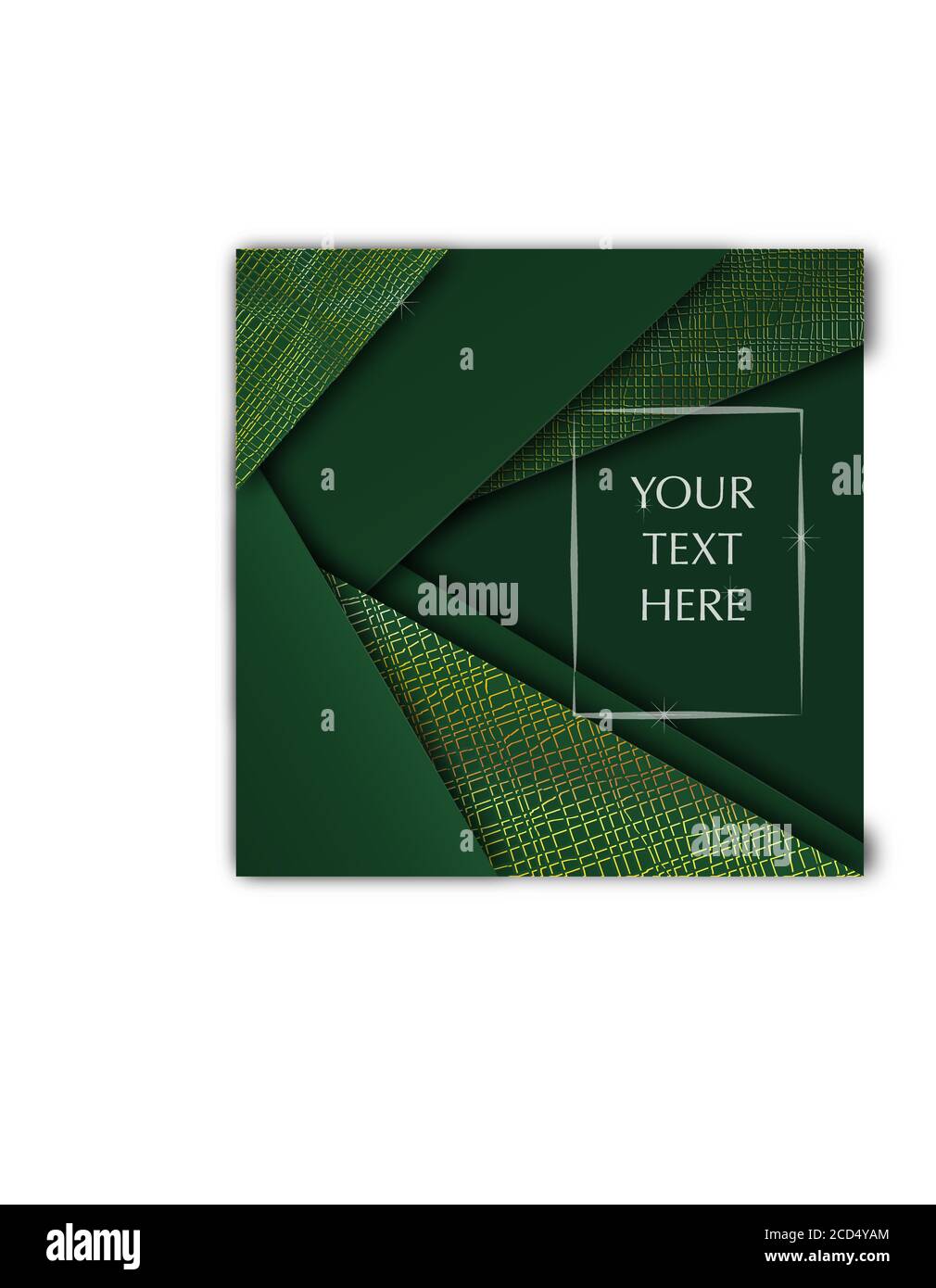 Grünes Banner mit ethnischem Muster. Abstrakte Vektordarstellung. Stock Vektor