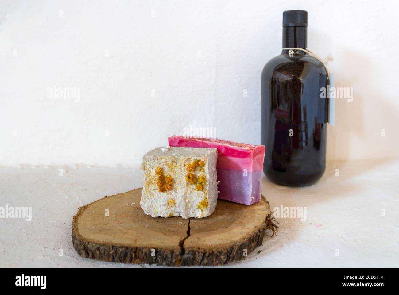 Natürliche Olivenöl Seife, traditionelle Produktion Stockfoto