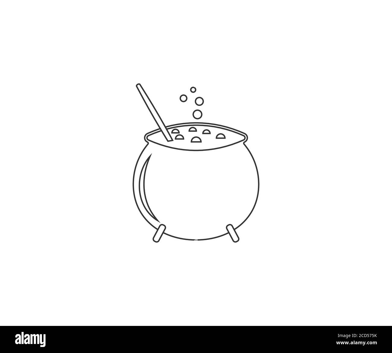 Kessel, halloween, Horror-Ikone. Vektor-Illustration, flaches Design. Stock Vektor