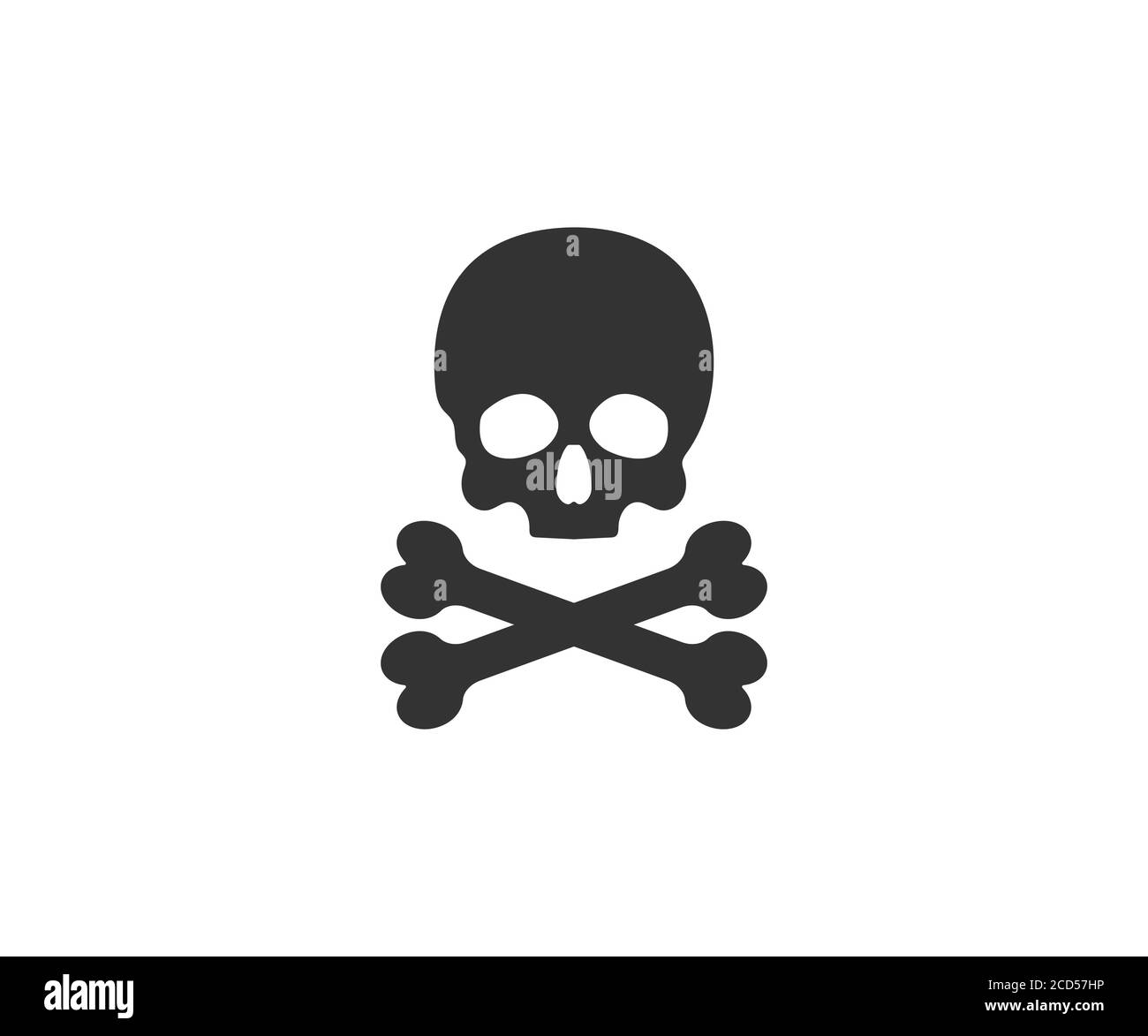 Totenkopf, Knochen, halloween-Symbol. Vektor-Illustration, flaches Design Stock-Vektorgrafik - Alamy