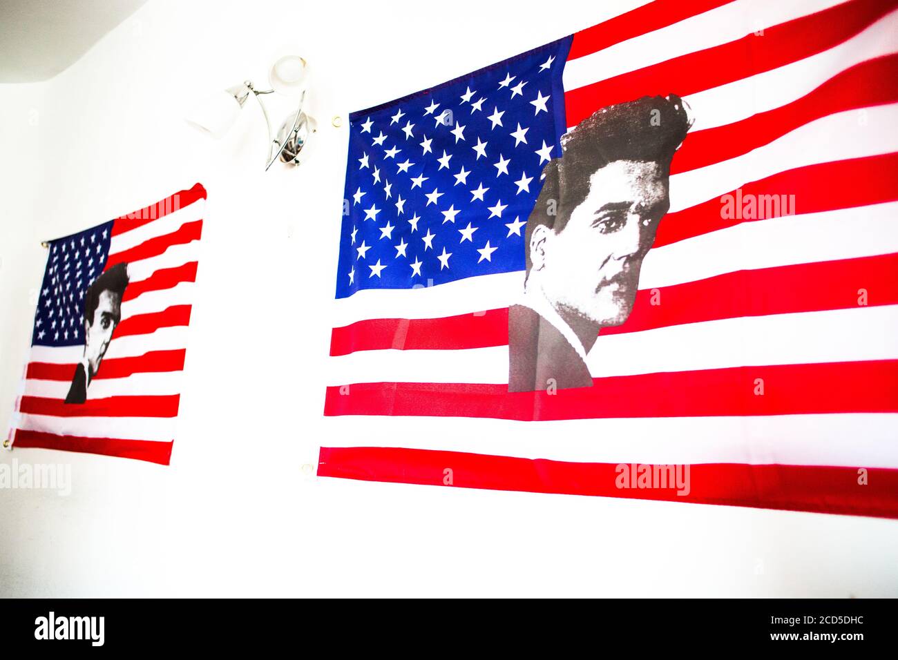 Kein Elvis Presley Festival dieses Jahr in Porth Cawl. Letztes Jahr aufgenommen. Stockfoto Kein Elvis Presley Festival dieses Jahr in Porth Cawl. Letztes Jahr aufgenommen. Stockfoto