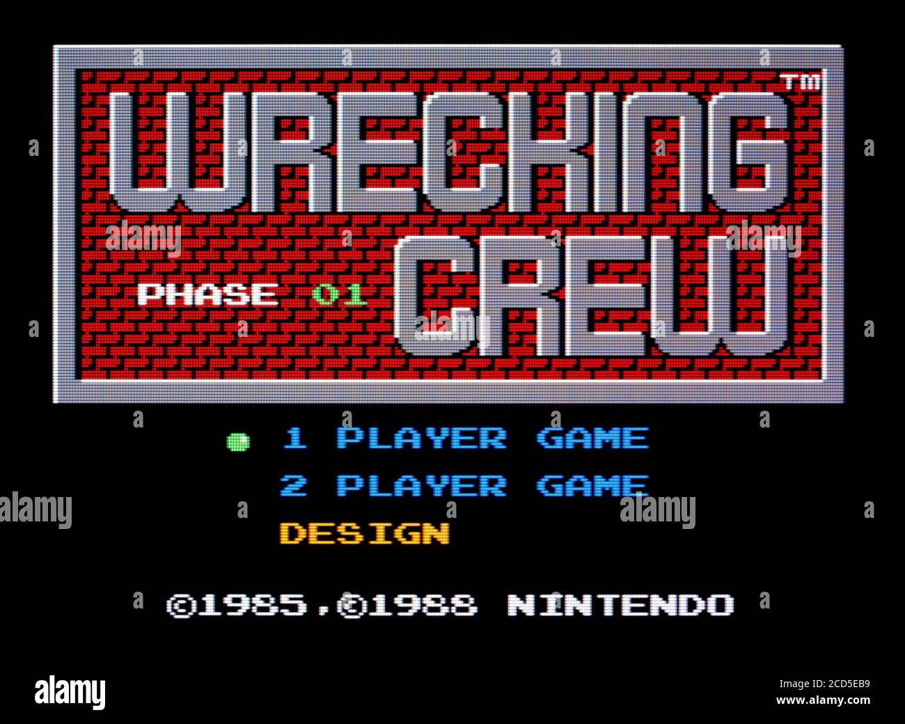 Wracking Crew - Nintendo Famicom Disk System Videogame - Editorial Nur verwenden Stockfoto