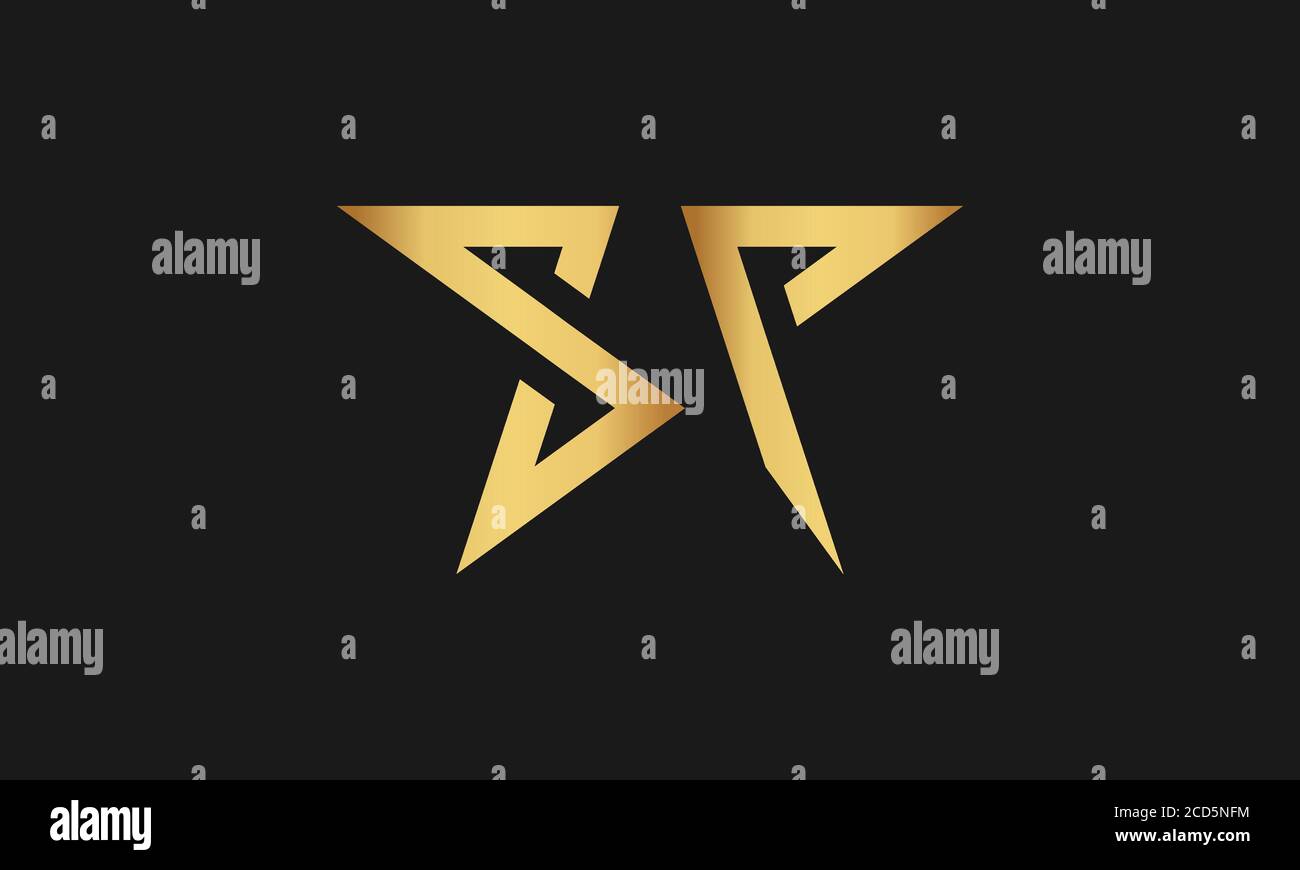 S , P , PS , SP Brief mit Star Logo Vorlage Vektor Symbol Illustration Design. Buchstabe S P minimalistische Kunst Monogramm Pfeil Form Logo. Stock Vektor