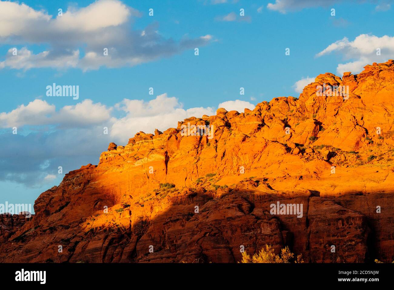 Blick auf die Berge, Snow Canyon State Park, Ivins, Southwestern Washington County, Utah, USA Stockfoto