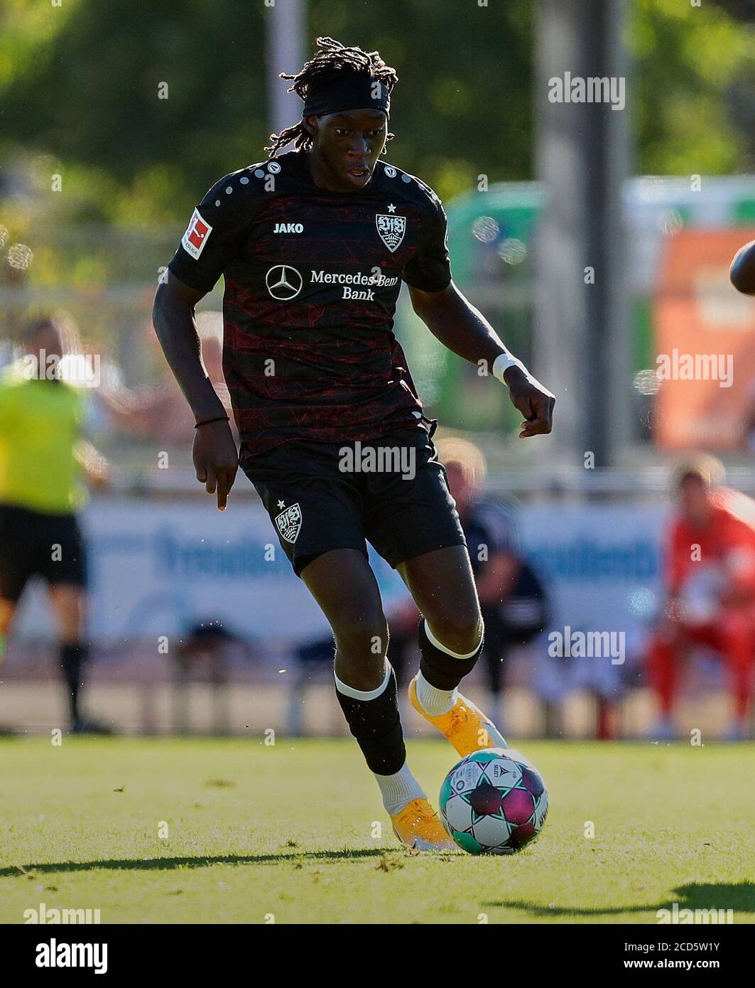firo: 26.08.2020, Fußball, Helden Cup, Saison 2020/2021, HSV Hamburg Hamburg Hamburg - VfB Stuttgart, Tanguy Coulibaly, VFB Stuttgart, VFB, Stuttgart, Individual Action, Einsatz weltweit Stockfoto
