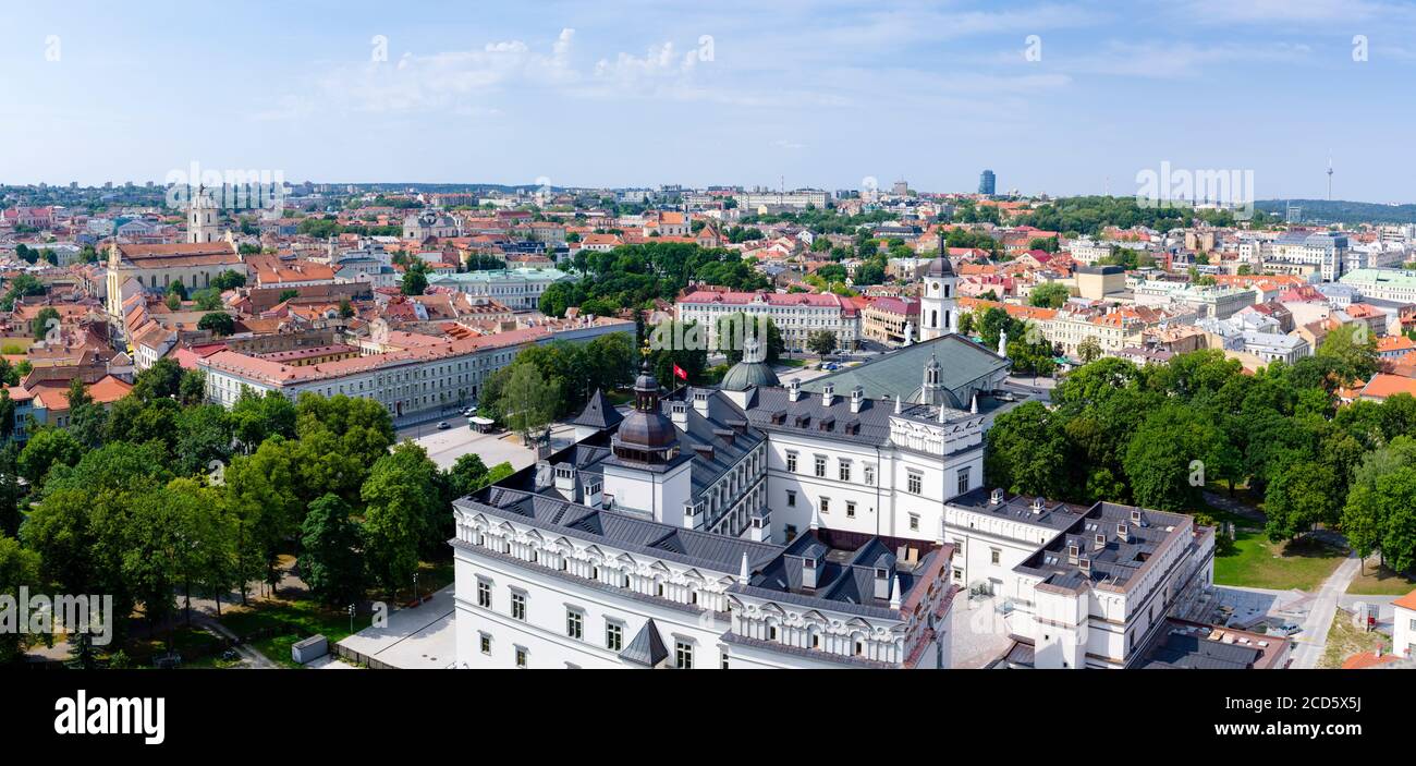 Luftaufnahme von Vilnius vom Gediminas-Turm, Litauen Stockfoto