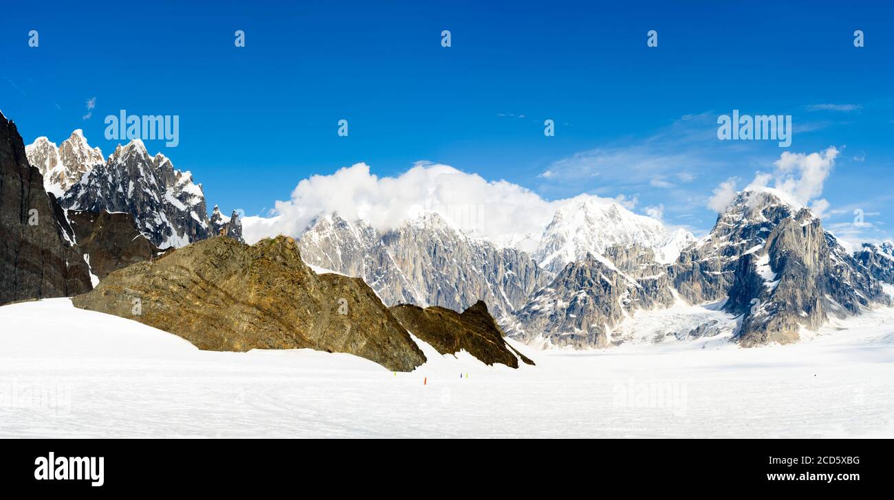 Blick auf Mount McKinley, Alaska Range, Alaska, USA Stockfoto