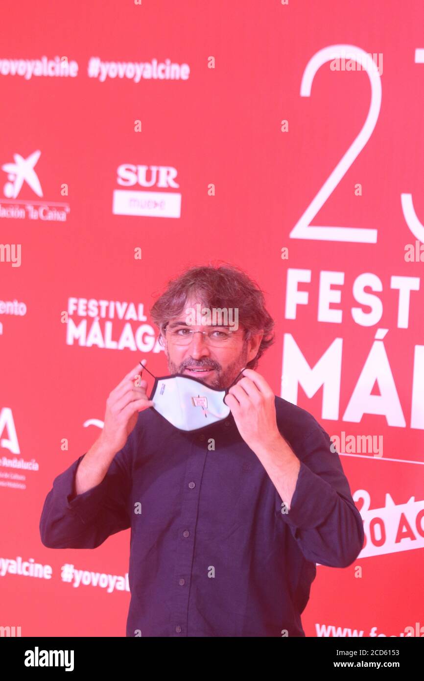 Malaga, Spanien. 26. August 2020: 26. August 2020 ( Malaga) Jordi Ã‰vole feiert Premiere beim Malaga Festival der letzte Song zum Leben von Pau Donés Quelle: Lorenzo Carnero/ZUMA Wire/Alamy Live News Stockfoto